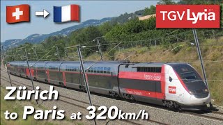 Zürich to Paris at 320 kmh  TGV Lyria FIRST Class review [upl. by Hadeis474]