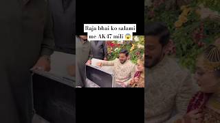 Rajab bhai ko  AK47 Salami  me mili 😱🙉 rajabfamliy Ak47Gun shortviral [upl. by Alphard]