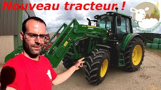 Nouveau tracteur sur la ferme amp regains derrière ensilage N°74 [upl. by Kylila194]