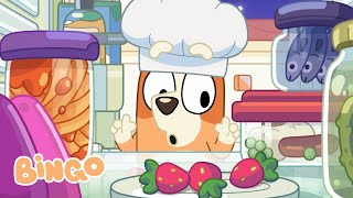 Lets Learn About Food with Bingo 🧡 😋  Cooking Fun with Bluey and Bingo  Bingo  Official Channel [upl. by Yrollam78]