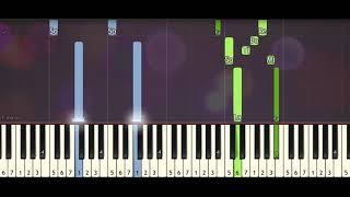 Charles Chaplin – Limelight piano acoustic synthesia tutorial [upl. by Dall]