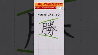 「勝」の綺麗な書き方🖊 漢字 ペン字 習字 書道 calligraphy [upl. by Ollie]