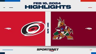 NHL Highlights  Hurricanes vs Coyotes  February 16 2024 [upl. by Hinson]