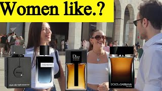 Women react to Y edp YSL Dior Homme intenseThe One for Men EDP Club de nuit intense man [upl. by Eilyk]