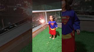 🦸‍♀️Supergirl ki Happy Diwali Shorts Diwalishorts2024 youtubeshorts fun roleplayshorts Diwali [upl. by Linsk]