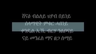 TIGRIGNA abraham Gmedhnhabeneylyrics [upl. by Dorlisa]