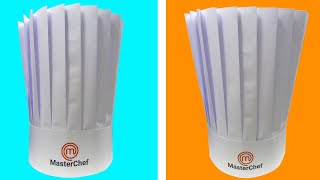 How To Make Master Chef Cap  How To Make Master Chef Hat  How To Make Chef Hat With Paper DIY Hat [upl. by Darmit]