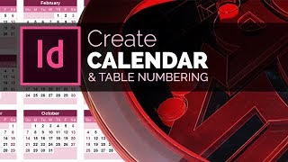 Calendar Design amp Table Numbering in InDesign [upl. by Zippora]