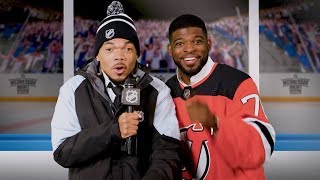 Lazlo Holmes questions Devils defenseman PK Subban [upl. by Artenehs]