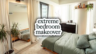 EXTREME cozy bedroom makeover on a budget [upl. by Analihp]