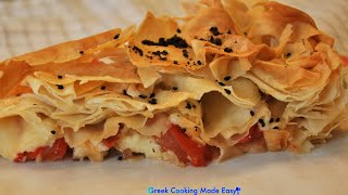 How to make Easy Pastourma Pie  Pastourmadopita  Παστουρμαδόπιτα – Παστουρμανλί  Πίτα Καισαρείας [upl. by Ban]