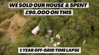 1 YEAR OFF GRID  Everything we build on our abandoned land  TIMELAPSE  Renovating a caravan park [upl. by Aikrehs]