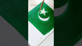 Independence day painting 🇵🇰  Pakistani flag painting  14 august painting shorts [upl. by Biel]