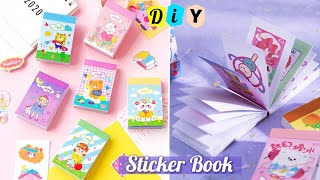 How to make a cute journal sticker book at home  DIY sticker book [upl. by Sakul]