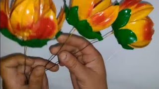 How to Make Plastic Bottle Flowers plastic craft [upl. by Eegnat]