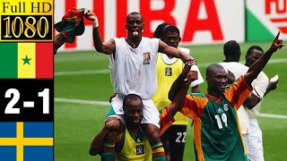 Senegal 21 Sweden World Cup 2002  Full highlight  1080p HD  Henri Camara [upl. by Irmgard]