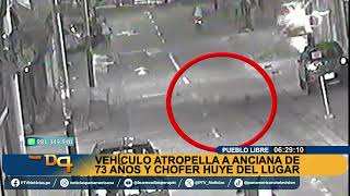 Anciana es atropellada en calle de Pueblo Libre [upl. by Anirbas]