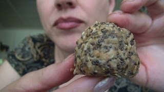 SassEsnacks ASMR Healthy Snacks  Part 4  Eating Sounds  No Bake Oatmeal Bites [upl. by Miranda]