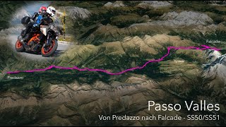 Passo Valles  Von Predazzo nach Falcade SS50SS51 [upl. by Enelahs801]