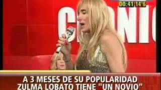 Zulma Lobato cantando en cronica tv [upl. by Anaujit]