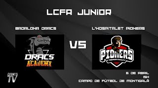 LCFA JUNIOR 4º JORNADA Badalona Dracs  Hospitalet Pioners [upl. by Shute]