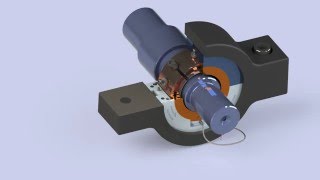 Tilt Pad Journal Bearing Ball and Socket SolidWorks Animation Extended Version [upl. by Assilrac]