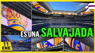 🚨 ENCENDIDO HISTÓRICO del VIDEOMARCADOR ⚠️OBRAS del SANTIAGO BERNABÉU 11 Enero 2024 [upl. by Neuberger493]