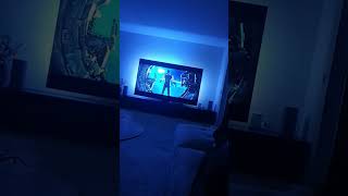 Philips hue play gradient lightstrip on a 98inch samsung [upl. by Eissim]