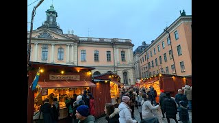 Christmas Market Stockholm Sweden 2019  Julmarknad Gamla stan [upl. by Tan]