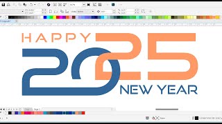 2025 Logo Design Happy New Year 2025 Logo Design in CorelDraw RV Maurya [upl. by Anileda615]