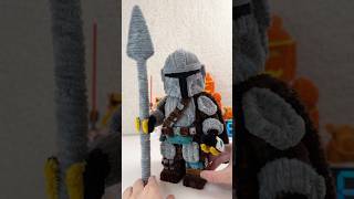 Making Lego Mandalorian out of pipe cleaners themandalorian lego [upl. by Cirad]