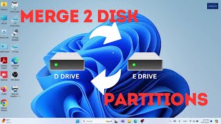 Merge Disk Partitions How to Merge 2 Disks Windows 11 amp 10  Combine Drives HDAMS Tech [upl. by Elauqsap]