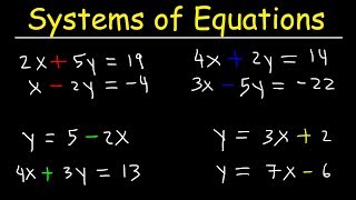 Solving Systems of Equations By Elimination amp Substitution With 2 Variables [upl. by Eerazed]