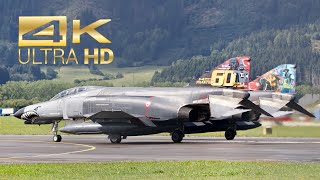 4K 2 McDonnell Douglas F4 E Phantom Turkish Air Force departure at Airpower 2022 AirShow LOXZ [upl. by Squire]