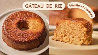 Gâteau de riz vanille et caramel sans gluten [upl. by Atinyl433]