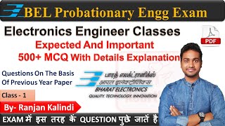 C1 BEL Probationary Engineer Class  Important MCQ Questions With Explanation  PYQ  BEL Exam [upl. by Baiss]