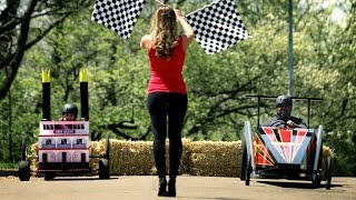 Red Bull Soapbox Race Ohio 2015  Ickey Woods vs Louie Vito [upl. by Yann]