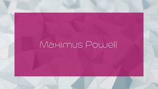 Maximus Powell  appearance [upl. by Post]