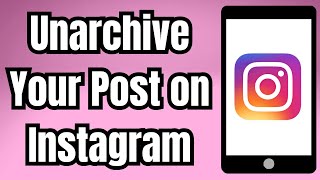 How to Unarchive Post on Instagram Unarchive your Post on instagram App [upl. by Noraha]