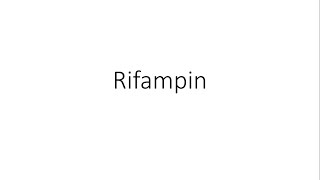 Rifampin  Rifampicin  Pharmacology [upl. by Ylrrad625]