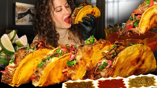 JUICIEST BIRRIA QUESO TACOS AND CONSOME MEXICAN TACO MUKBANG  CRUNCHY EATING SOUNDS  ASMR FOOD [upl. by Harwell]