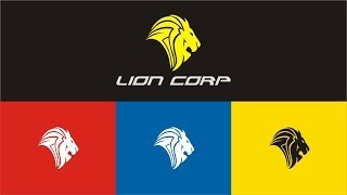 How to design a logo  Lion Corp logo in CorelDRAW [upl. by Yevoc]