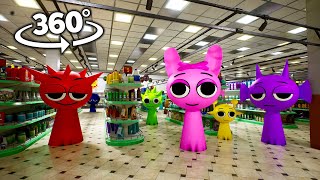 Incredibox Sprunki In Supermarket 360°  4K  VR  360 Video [upl. by Losse]