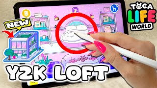 NEW Update Y2K LOFT💜🌺 Toca Life World 🌈Design Ideas Aesthetic Toca Boca Ipad✍Apple Pencil [upl. by Inirt]