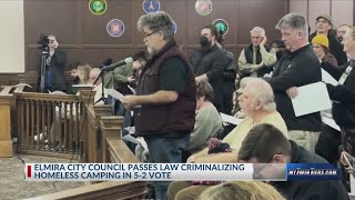 Elmira residents react to new law criminalizing homeless camping [upl. by Prochora]