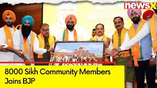 BJP Welcomes 8000 Sikh Members  JP Nadda Lauds PM Modi  NewsX [upl. by Hudson55]