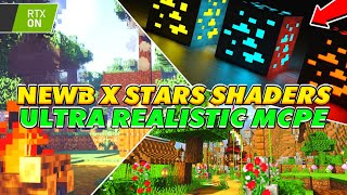 TOP BEST SHADERS MCPE 120 REALISTIC TERBAIK RINGAN  NewB x Stars Shaders 10 rtx shaders mcpe [upl. by Nolos894]