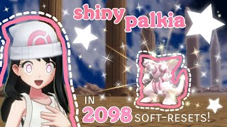 ♡ SHINY PALKIA  in 2098 soft resets Pokemon Shining Pearl  Brilliant Diamond ♡ [upl. by Eeresed]