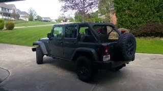 Jeep Wrangler 2016 Unlimited Hard Top Removal and Pulley System [upl. by Artenehs]