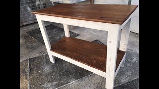 DIY 20 Rustic Kitchen Island project Fast and easy Great project for all skill levels [upl. by Hanschen]